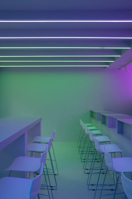 Elegant lounge area with premium seating and ambient lighting